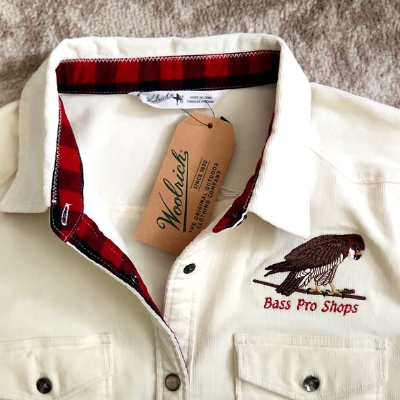 RARE! Woolrich Pendulum Corduroy Shirt with Bass Pro Shop logo - Picture 5 of 13